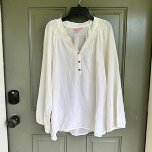 Lilly Pulitzer‎ Elsa Silk Blouse Top Small